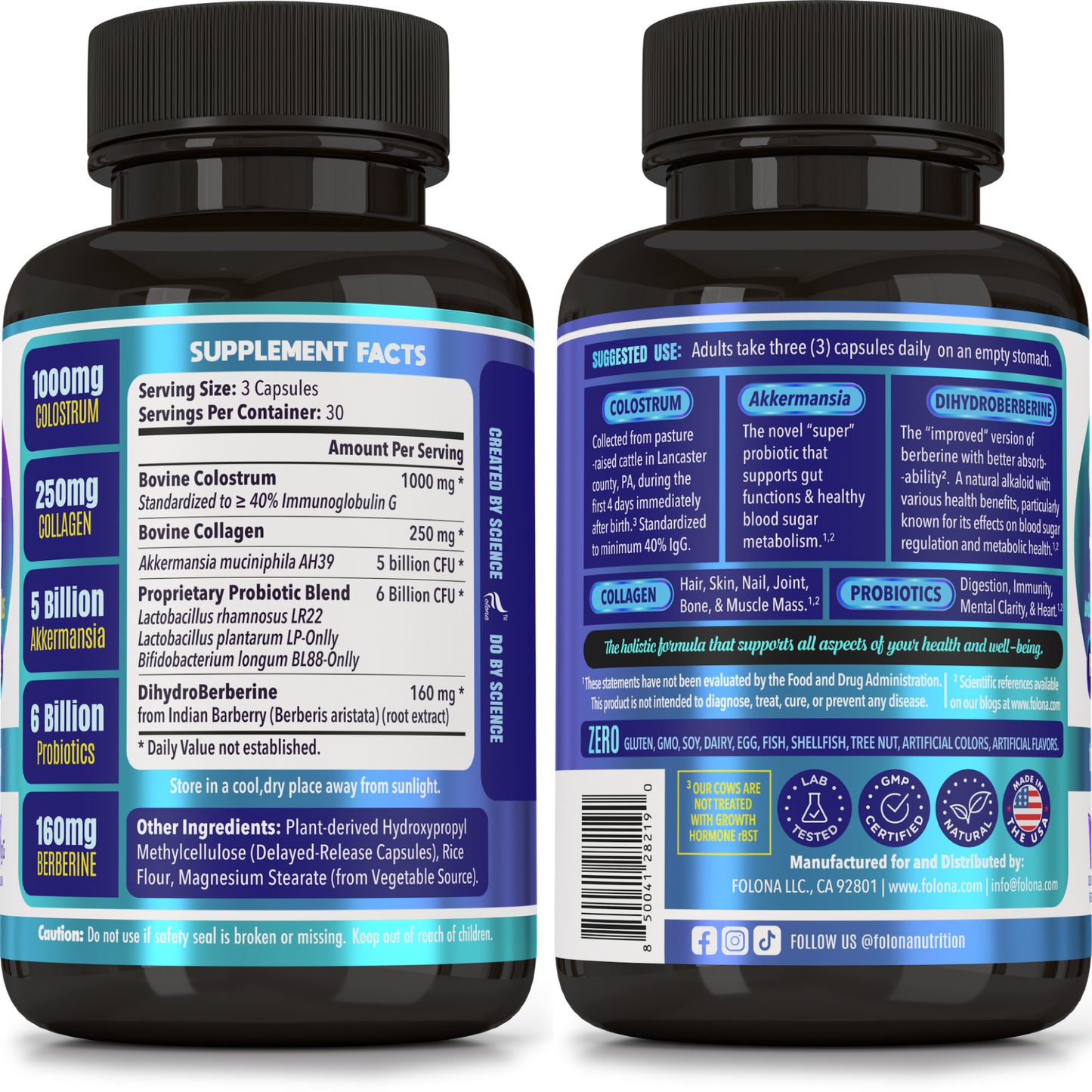 Colostrum + Collagen with Berberine and Probiotics