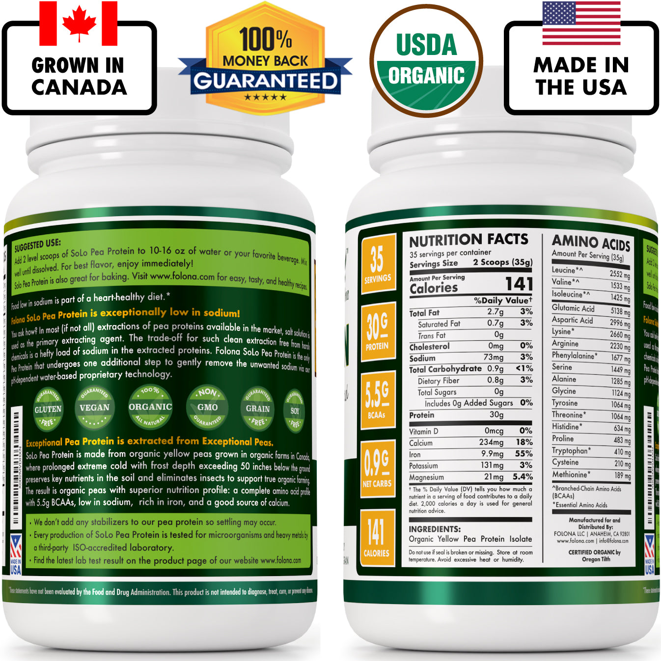Organic SoloPea Protein Powder