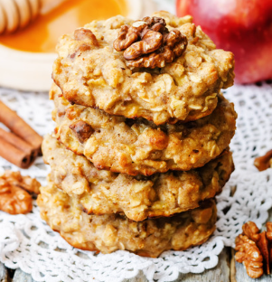 Apple Cinnamon Protein Cookies