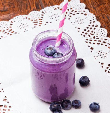 Blueberry Cardamom Bone Broth Smoothie