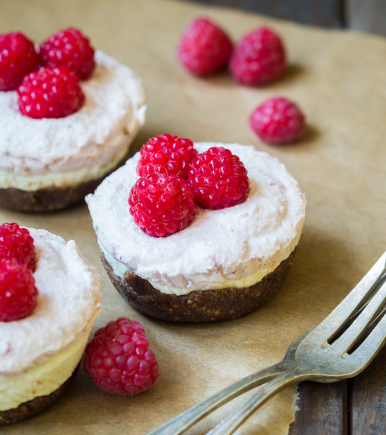 Mini Raspberry Cheesecakes